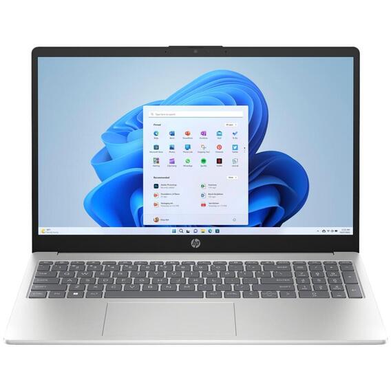 HP 15-inch laptop in silver